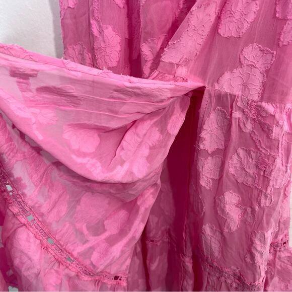 RAHI Lily Pink Floral Midi Dress Size Small - Picture 8 of 16